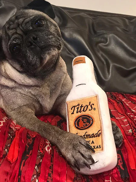 titos dog toy