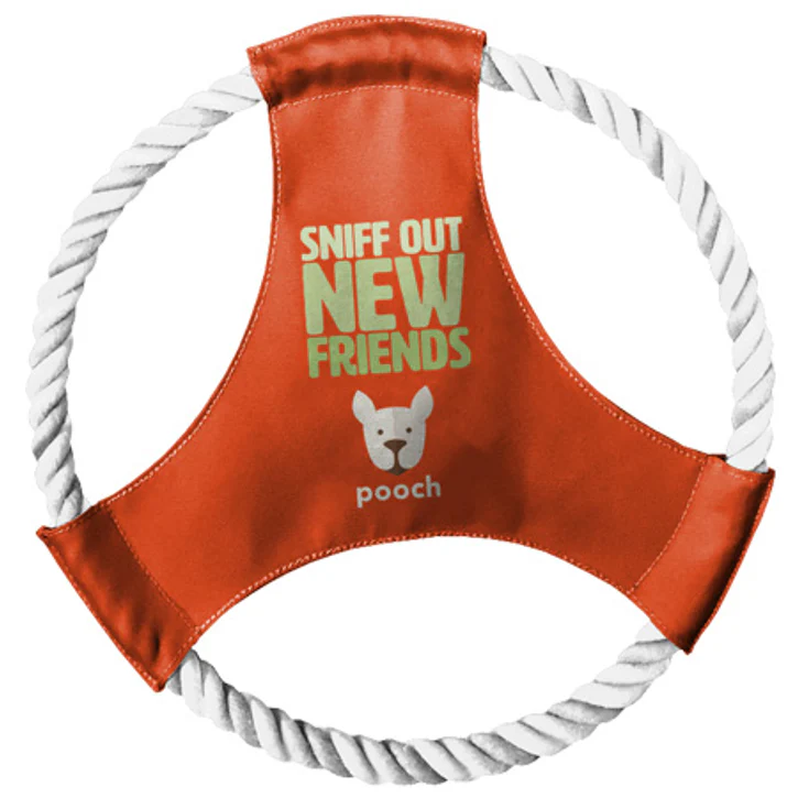 red frisbee dog toys