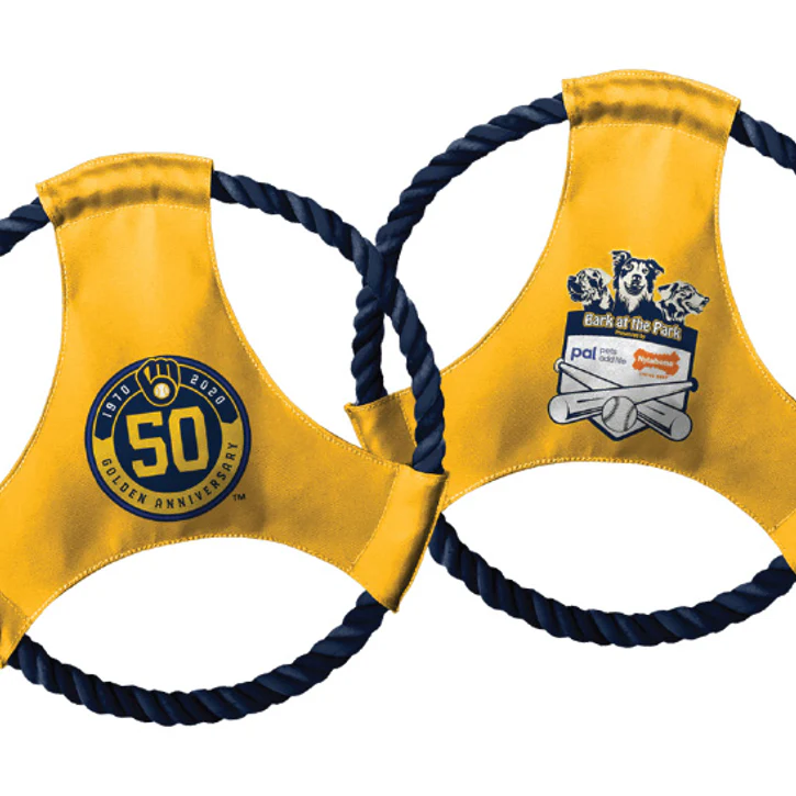 yellow frisbee dog toy