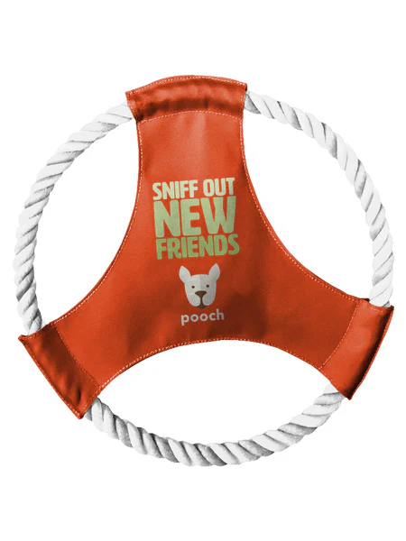 red frisbee dog toys